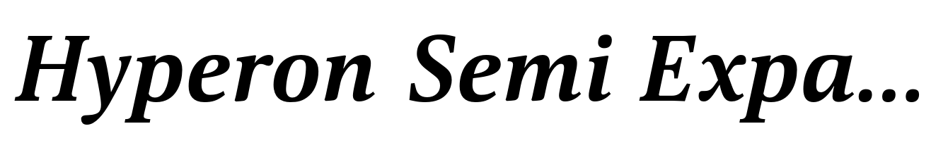 Hyperon Semi Expanded Bold Italic